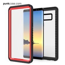 Charger l&#39;image dans la galerie, Galaxy Note 8 Case, Punkcase [Extreme Series] [Slim Fit] [IP68 Certified] [Shockproof] Armor Cover W/ Built In Screen Protector [Red] (Color in image: Black)
