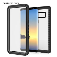 Charger l&#39;image dans la galerie, Galaxy Note 8 Case, Punkcase [Extreme Series] [Slim Fit] [IP68 Certified] [Shockproof] Armor Cover W/ Built In Screen Protector [Black] (Color in image: Light Blue)
