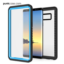 Charger l&#39;image dans la galerie, Galaxy Note 8 Case, Punkcase [Extreme Series] [Slim Fit] [IP68 Certified] [Shockproof] Armor Cover W/ Built In Screen Protector [Light Blue] (Color in image: Black)
