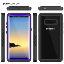 Charger l&#39;image dans la galerie, Galaxy Note 8 Case, Punkcase [Extreme Series] [Slim Fit] [IP68 Certified] [Shockproof] Armor Cover W/ Built In Screen Protector [Purple] (Color in image: Black)
