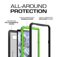 Load image into Gallery viewer, Galaxy Note 8, Ghostek Nautical Series Waterproof Case for Samsung Galaxy Note 8 Heavy Duty | Green 
