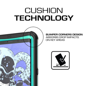 Galaxy Note 8, Ghostek Nautical Galaxy Note 8 Case Military Grade Armor Waterproof Cover | Teal 