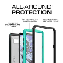 Load image into Gallery viewer, Galaxy Note 8, Ghostek Nautical Galaxy Note 8 Case Military Grade Armor Waterproof Cover | Teal 
