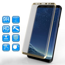 Load image into Gallery viewer, Galaxy S9+ Plus  Gold Punkcase Glass SHIELD Tempered Glass Screen Protector 0.33mm Thick 9H Glass (Color in image: Black)

