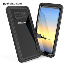 Charger l&#39;image dans la galerie, Galaxy Note 8 Case, Punkcase [Extreme Series] [Slim Fit] [IP68 Certified] [Shockproof] Armor Cover W/ Built In Screen Protector [Black] (Color in image: Clear)
