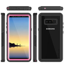 Load image into Gallery viewer, Galaxy Note 8 Waterproof Case, Punkcase [Extreme Series] [Slim Fit] [IP68 Certified] [Shockproof] [Snowproof] [Dirproof] Armor Cover W/ Built In Screen Protector for Samsung Galaxy Note 8 [Pink] (Color in image: Black)
