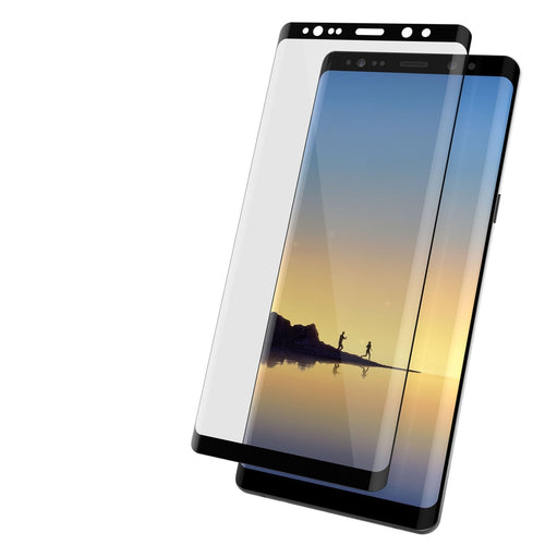Galaxy Note 9 Black Punkcase Glass SHIELD Tempered Glass Screen Protector 0.33mm Thick 9H Glass (Color in image: Black)