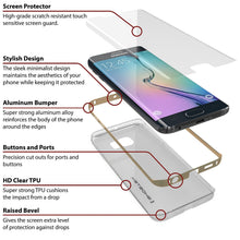Load image into Gallery viewer, Galaxy S6 Edge+ Plus Case, Ghostek Gold Cloak Series Slim Hybrid Impact Armor | Lifetime Warranty (Color in image: black)
