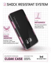 Load image into Gallery viewer, Galaxy S7 Case, Ghostek Cloak Series Pink  Slim Premium Protective Hybrid Impact Glass Armor (Color in image: silver)
