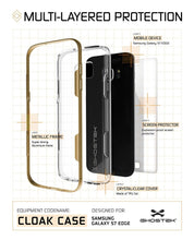 Load image into Gallery viewer, S7 Edge Case Ghostek® Cloak Gold Series Slim | Aluminum Frame Lifetime Warranty Exchange (Color in image: black)
