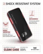 Load image into Gallery viewer, Galaxy S7 Case, Ghostek Cloak Series Red  Slim Premium Protective Hybrid Impact Glass Armor (Color in image: gold)
