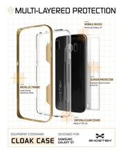 Load image into Gallery viewer, Galaxy S7 Case, Ghostek Cloak Series Gold  Slim Premium Protective Hybrid Impact Glass Armor (Color in image: black)
