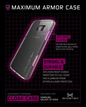 Load image into Gallery viewer, S7 Edge Case Ghostek® Cloak Pink Series Slim | Aluminum Frame Lifetime Warranty Exchange (Color in image: Silver)
