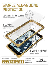 Charger l'image dans la galerie, Galaxy S7 Case, Ghostek® Covert Gold Series Premium Impact Cover | Lifetime Warranty Exchange (Color in image: Clear)
