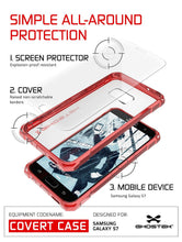 Load image into Gallery viewer, Galaxy S7 Case, Ghostek® Covert Red Series Premium Impact Cover | Lifetime Warranty Exchange (Color in image: Dark Grey)
