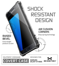 Load image into Gallery viewer, S7 Edge Case, Ghostek® Covert Dark Grey  Premium Impact Cover w/Screen Protector | Warranty (Color in image: clear)

