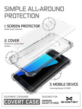 Load image into Gallery viewer, S7 Edge Case, Ghostek® Covert Clear Premium Impact Cover w/ Screen Protector | Lifetime Warranty (Color in image: peach)
