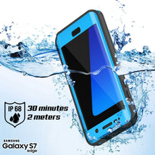 Charger l'image dans la galerie, Galaxy S7 Edge Waterproof Case, Punkcase [Extreme Series] [Slim Fit] [IP68 Certified] [Shockproof] [Snowproof] [Dirproof] Armor Cover [Light Blue] (Color in image: Black)
