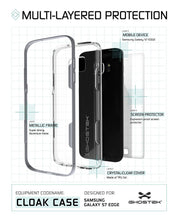 Load image into Gallery viewer, S7 Edge Case Ghostek® Cloak Silver Series Slim | Aluminum Frame Lifetime Warranty Exchange (Color in image: black)
