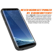 Load image into Gallery viewer, Galaxy S8 Battery Case, Punkcase 5000mAH Charger Case W/ Screen Protector | Integrated Kickstand &amp; USB Port | IntelSwitch | [Gold] 
