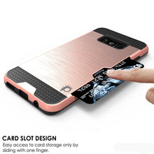 Load image into Gallery viewer, Galaxy S8 Case, PUNKcase [SLOT Series] [Slim Fit] Dual-Layer Armor Cover w/Integrated Anti-Shock System, Credit Card Slot [Rose Gold] (Color in image: White)
