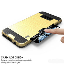 Load image into Gallery viewer, Galaxy S8 Plus Case, PUNKcase [SLOT Series] [Slim Fit] Dual-Layer Armor Cover w/Integrated Anti-Shock System, Credit Card Slot [Gold] (Color in image: White)
