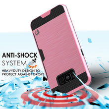 Load image into Gallery viewer, Galaxy S8 Case, PUNKcase [SLOT Series] [Slim Fit] Dual-Layer Armor Cover w/Integrated Anti-Shock System, Credit Card Slot [Pink] (Color in image: Gold)
