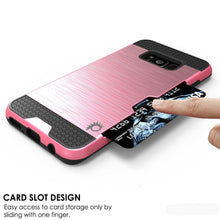 Load image into Gallery viewer, Galaxy S8 Plus Case, PUNKcase [SLOT Series] [Slim Fit] Dual-Layer Armor Cover w/Integrated Anti-Shock System, Credit Card Slot [Pink] (Color in image: White)
