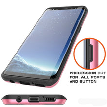Load image into Gallery viewer, Galaxy S8 Plus Case, PUNKcase [SLOT Series] [Slim Fit] Dual-Layer Armor Cover w/Integrated Anti-Shock System, Credit Card Slot [Pink] (Color in image: Grey)
