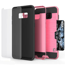 Load image into Gallery viewer, Galaxy S8 Case, PUNKcase [SLOT Series] [Slim Fit] Dual-Layer Armor Cover w/Integrated Anti-Shock System, Credit Card Slot [Pink] (Color in image: Silver)
