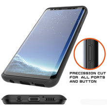 Load image into Gallery viewer, Galaxy S8 Plus Case, PUNKcase [SLOT Series] [Slim Fit] Dual-Layer Armor Cover w/Integrated Anti-Shock System, Credit Card Slot [Black] (Color in image: Grey)

