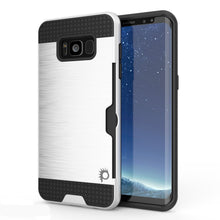 Load image into Gallery viewer, Galaxy S8 Plus Case, PUNKcase [SLOT Series] [Slim Fit] Dual-Layer Armor Cover w/Integrated Anti-Shock System, Credit Card Slot [White] (Color in image: White)
