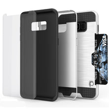 Load image into Gallery viewer, Galaxy S8 Case, PUNKcase [SLOT Series] [Slim Fit] Dual-Layer Armor Cover w/Integrated Anti-Shock System, Credit Card Slot [White] (Color in image: Silver)
