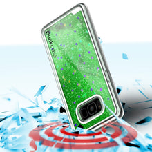 Load image into Gallery viewer, Galaxy S8 Case, Punkcase [Liquid Series] Protective Dual Layer Floating Glitter Cover + PunkShield Screen Protector for Samsung S8 [Green] (Color in image: Silver)
