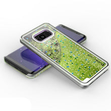 Load image into Gallery viewer, Galaxy S8 Plus Case, Punkcase [Liquid Series] Protective Dual Layer Floating Glitter Cover + PunkShield Screen Protector for Samsung S8 [Light Green] (Color in image: Purple)

