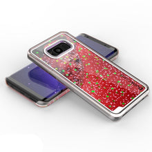 Load image into Gallery viewer, Galaxy S8 Plus Case, Punkcase [Liquid Series] Protective Dual Layer Floating Glitter Cover + PunkShield Screen Protector for Samsung S8 [Red] (Color in image: Green)
