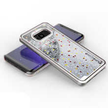 Load image into Gallery viewer, Galaxy S8 Plus Case, Punkcase [Liquid Series] Protective Dual Layer Floating Glitter Cover + PunkShield Screen Protector for Samsung S8 [Silver] (Color in image: Pink)
