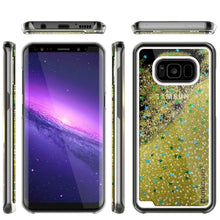 Load image into Gallery viewer, Galaxy S8 Case, Punkcase [Liquid Series] Protective Dual Layer Floating Glitter Cover + PunkShield Screen Protector for Samsung S8 [Gold] (Color in image: Teal)
