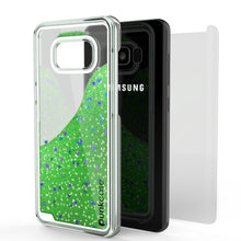 Load image into Gallery viewer, Galaxy S8 Case, Punkcase [Liquid Series] Protective Dual Layer Floating Glitter Cover + PunkShield Screen Protector for Samsung S8 [Green] (Color in image: Gold)
