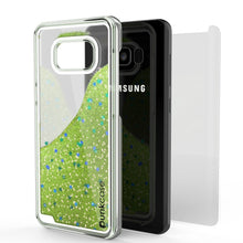Load image into Gallery viewer, Galaxy S8 Case, Punkcase [Liquid Series] Protective Dual Layer Floating Glitter Cover + PunkShield Screen Protector [Light Green] (Color in image: Silver)
