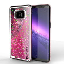 Load image into Gallery viewer, Galaxy S8 Case, Punkcase [Liquid Series] Protective Dual Layer Floating Glitter Cover + PunkShield Screen Protector for Samsung S8 [Pink] (Color in image: Pink)
