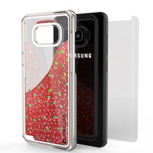 Load image into Gallery viewer, Galaxy S8 Case, Punkcase [Liquid Series] Protective Dual Layer Floating Glitter Cover + PunkShield Screen Protector for Samsung S8 [Red] (Color in image: Purple)
