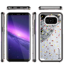 Load image into Gallery viewer, Galaxy S8 Case, Punkcase [Liquid Series] Protective Dual Layer Floating Glitter Cover + PunkShield Screen Protector [Silver] (Color in image: Pink)
