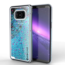 Load image into Gallery viewer, Galaxy S8 Case, Punkcase [Liquid Series] Protective Dual Layer Floating Glitter Cover + PunkShield Screen Protector [Teal] (Color in image: Teal)
