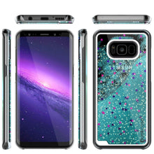 Load image into Gallery viewer, Galaxy S8 Case, Punkcase [Liquid Series] Protective Dual Layer Floating Glitter Cover + PunkShield Screen Protector [Teal] (Color in image: Purple)
