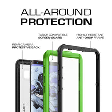 Charger l&#39;image dans la galerie, Galaxy S8 Plus Waterproof Case, Ghostek Nautical Series (Green) | Slim Underwater Full Body Protection (Color in image: White)
