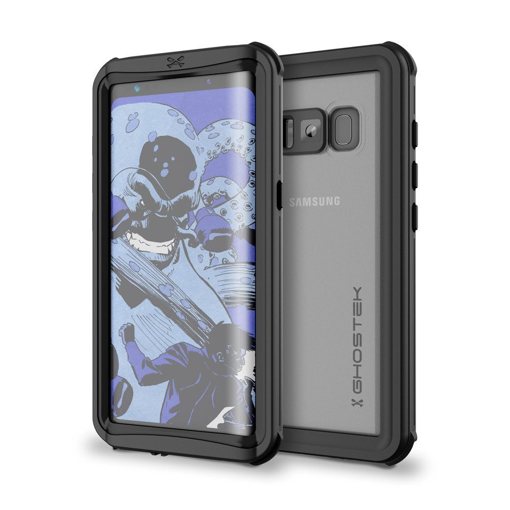 Galaxy S8 Plus Waterproof Case, Ghostek Nautical Series (Black) | Slim Underwater Full Body Protection (Color in image: Black)