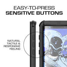 Charger l&#39;image dans la galerie, Galaxy S8 Plus Waterproof Case, Ghostek Nautical Series (Black) | Slim Underwater Full Body Protection 
