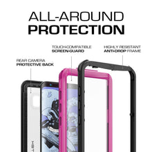 Load image into Gallery viewer, Galaxy S8 Waterproof Case, Ghostek Nautical Series (Pink) | Slim Underwater Full Body Protection (Color in image: Black)
