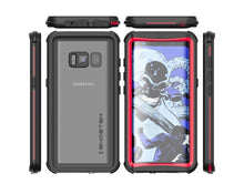 Charger l&#39;image dans la galerie, Galaxy S8 Waterproof Case, Ghostek Nautical Series (Red) | Slim Underwater Full Body Protection 
